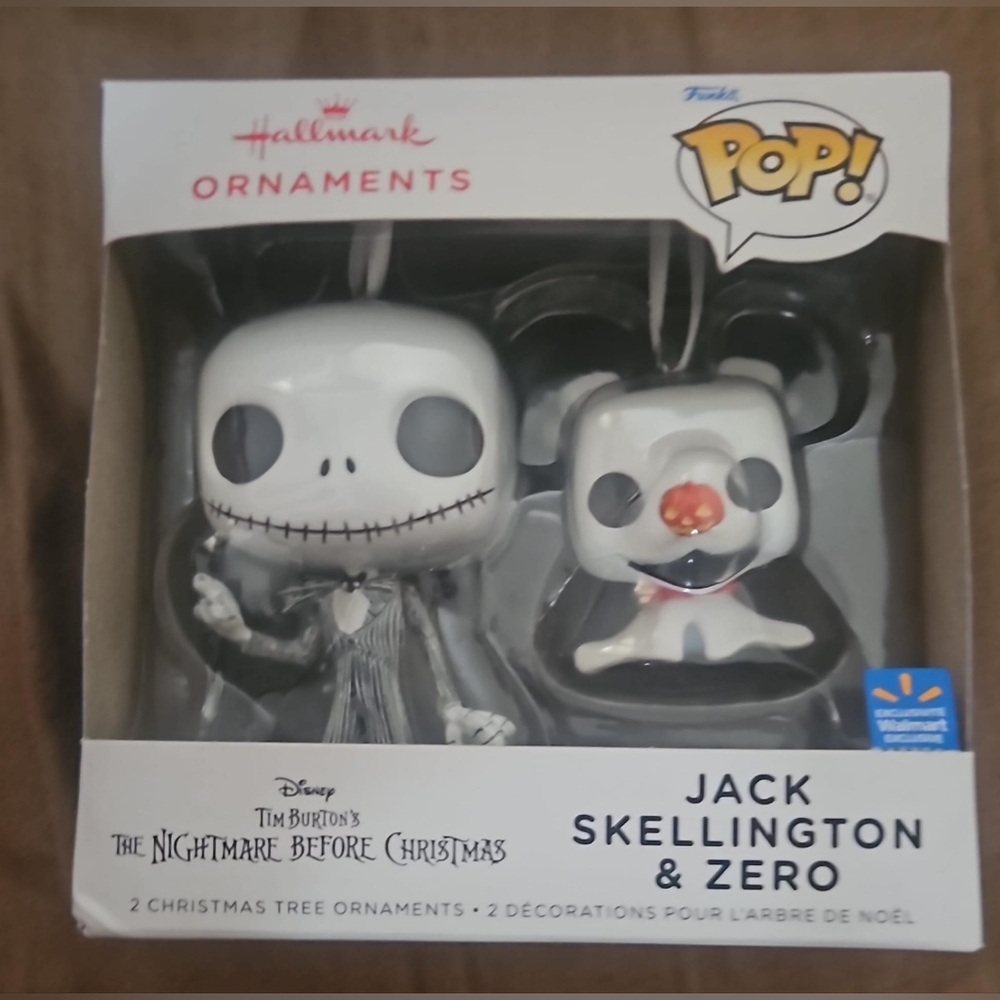 Hallmark Christmas Ornament Funko Jack Skellington & Zero